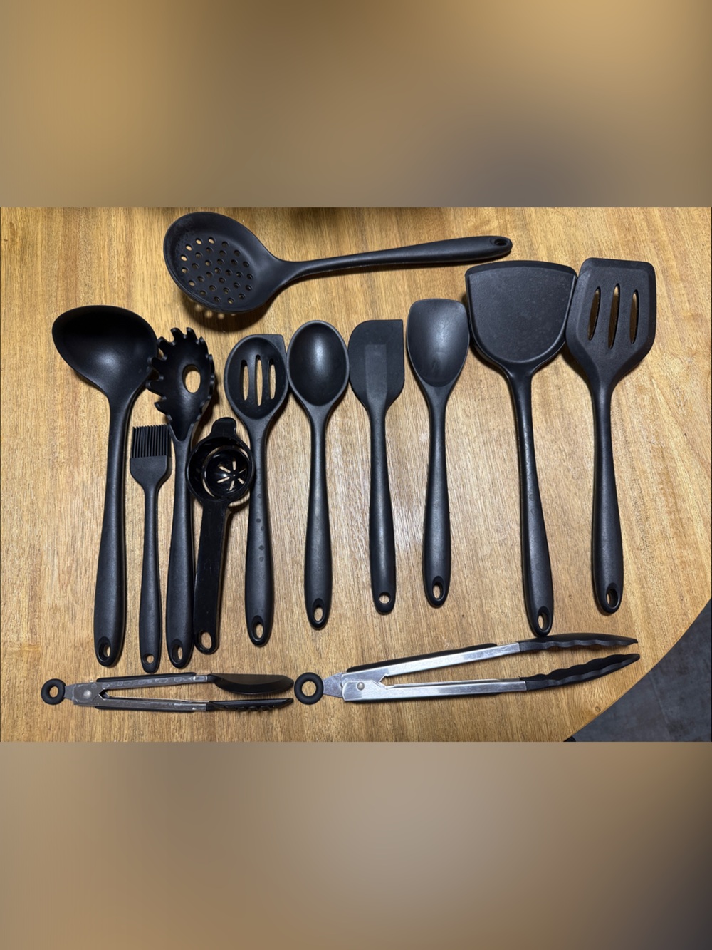 Black Kitchen Utensil Set - 13-Piece Home Cooking Tools